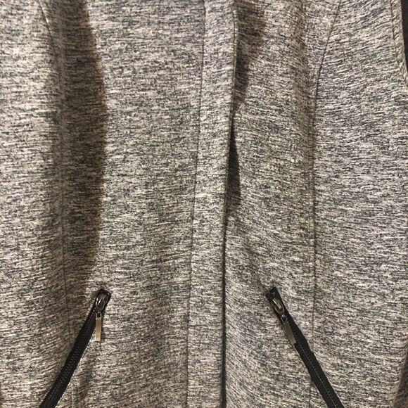 Torrid Double Knit Moto Jacket Women’s 3X Gray Knit Zip Up Rayon Blend - Picture 2 of 6